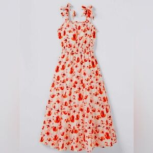 Matilda Jane Women's Maxi Sun Dress Size M Peasant Tiers Smocked Red